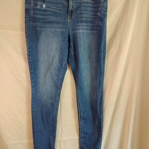 True Craft Women's Distressed Blue Skinny Jeans